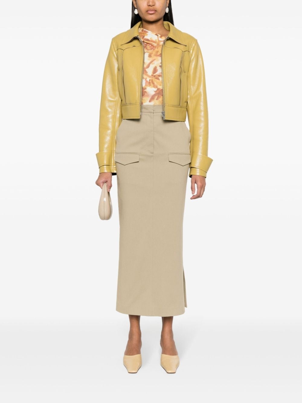 Edena twill midi skirt - 2