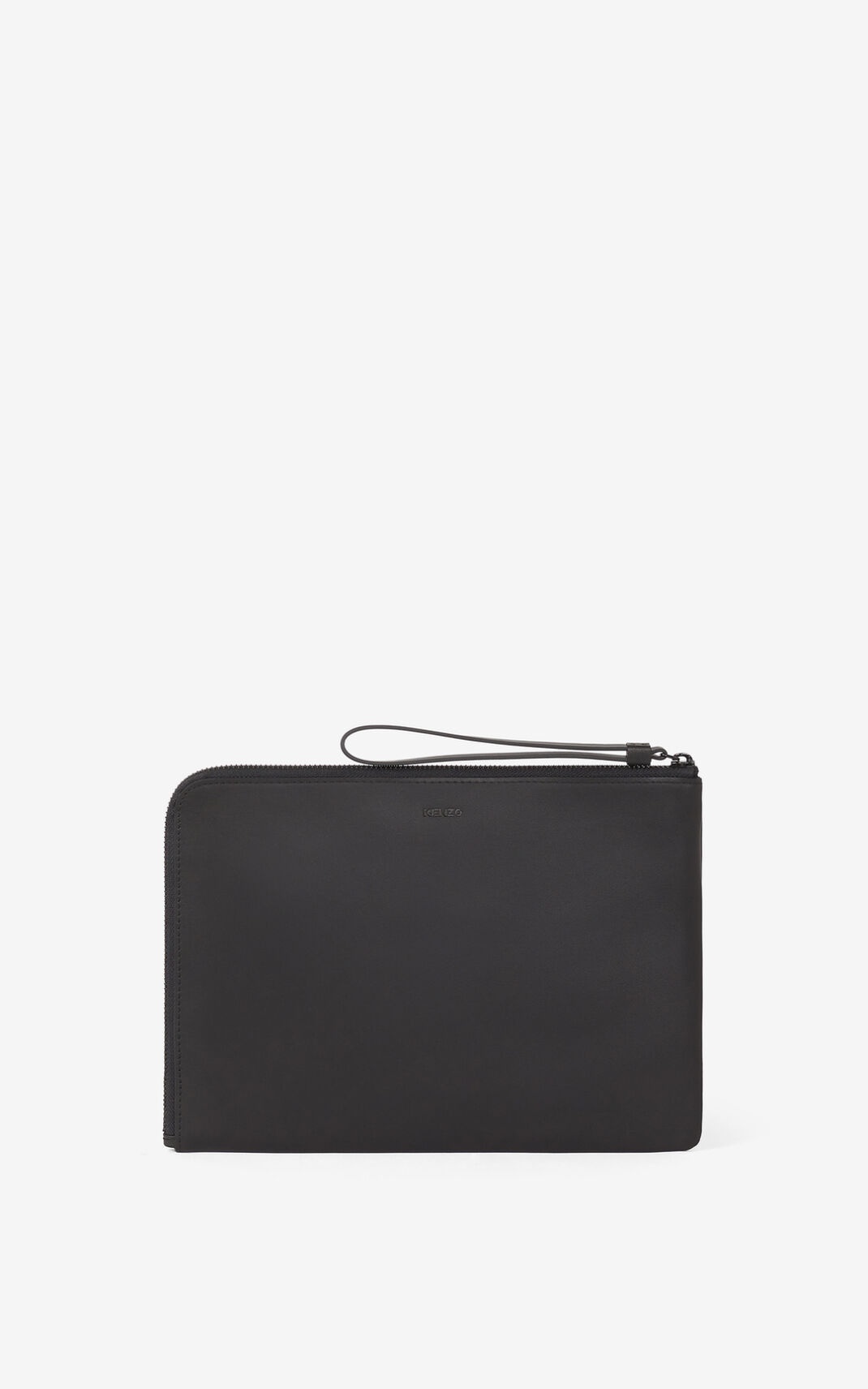 Tiger Crest large leather clutch - 2