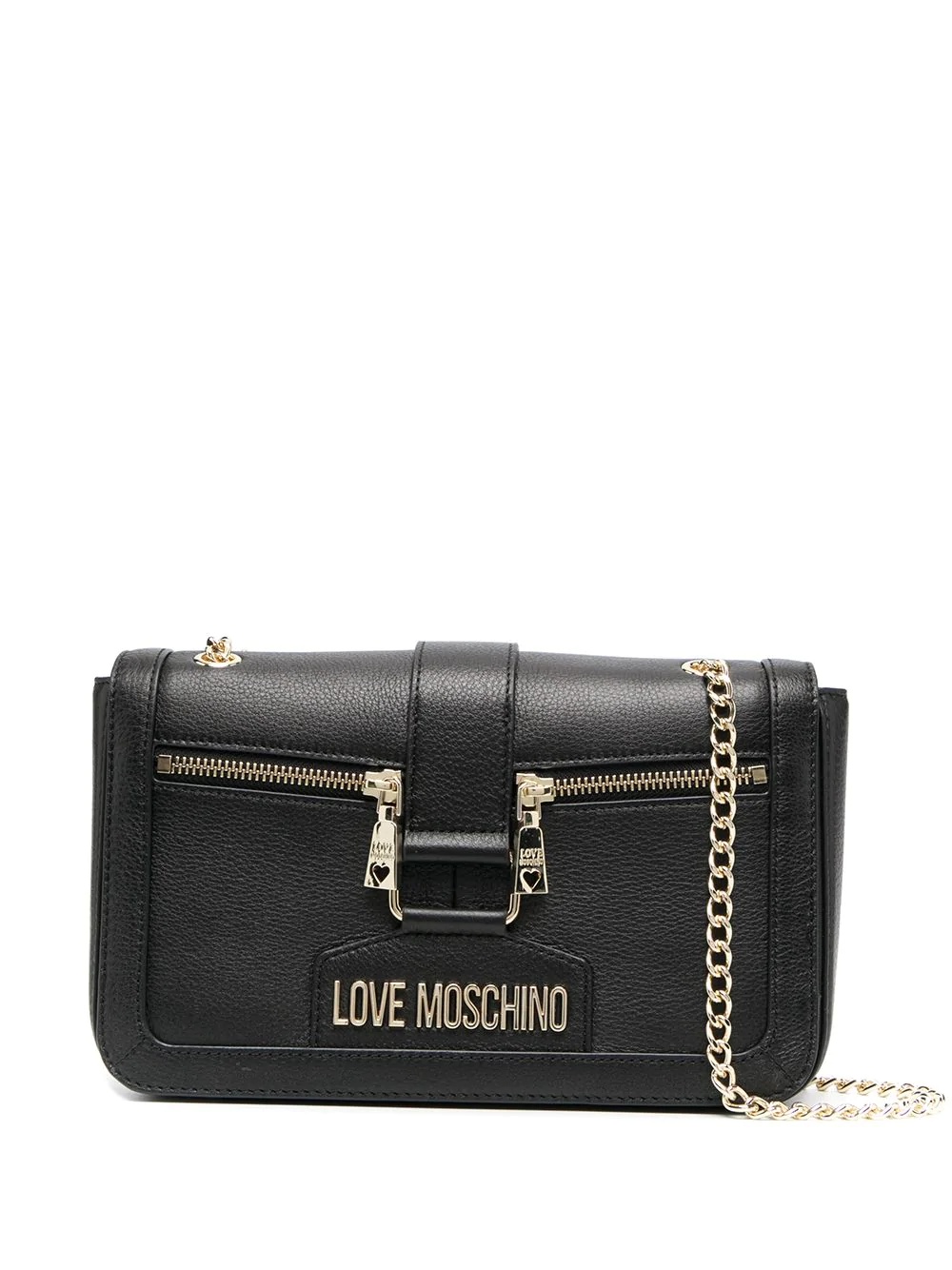 leather logo plaque crossbody - 1