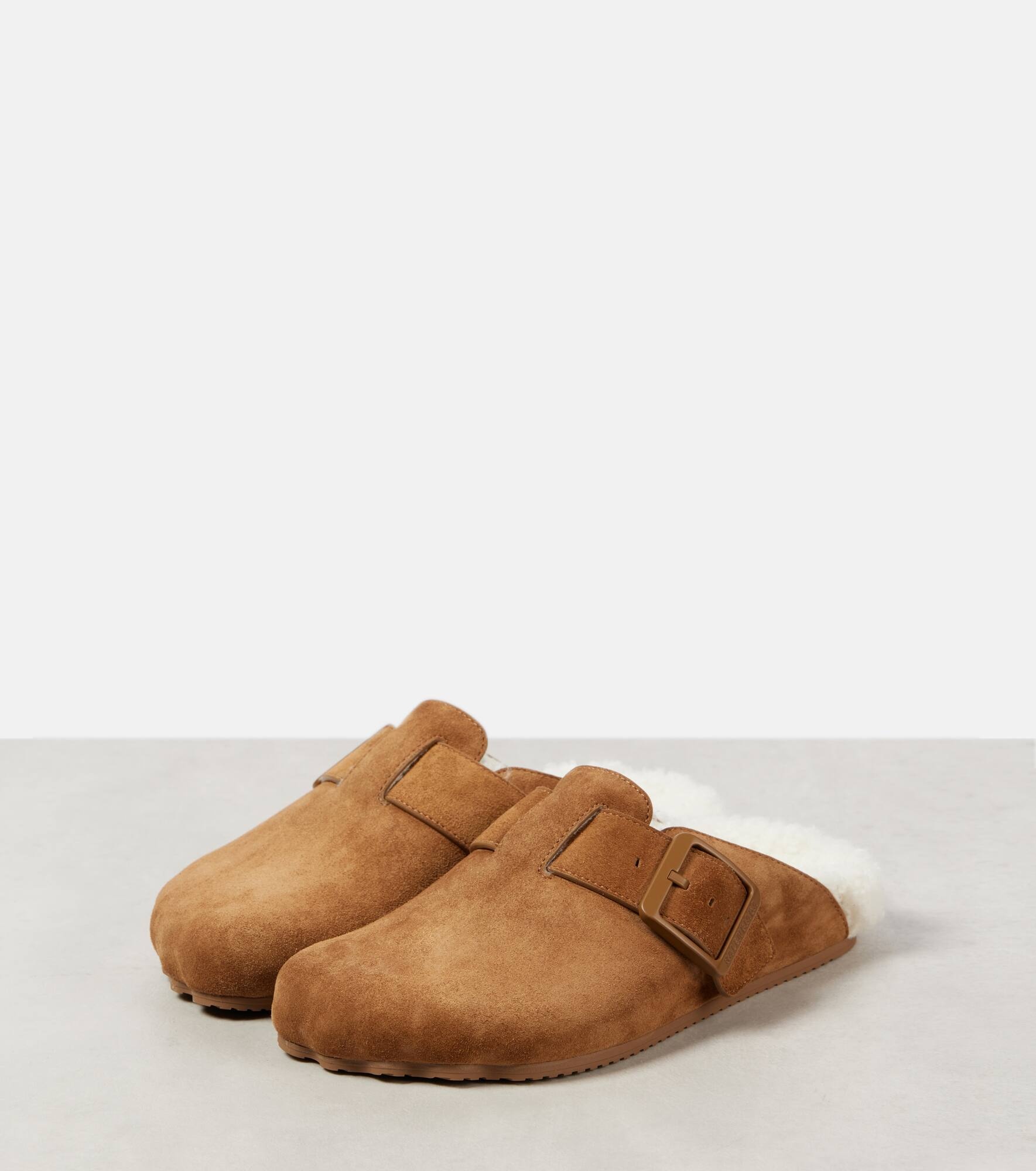 Sunday shearling-lined suede mules - 4