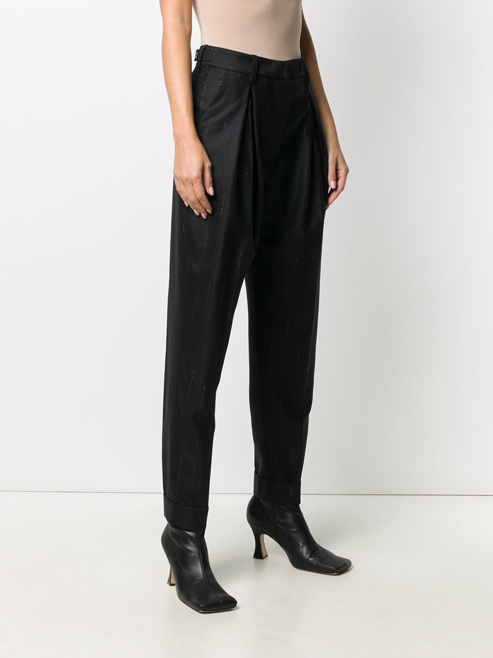 striped tapered trousers - 3