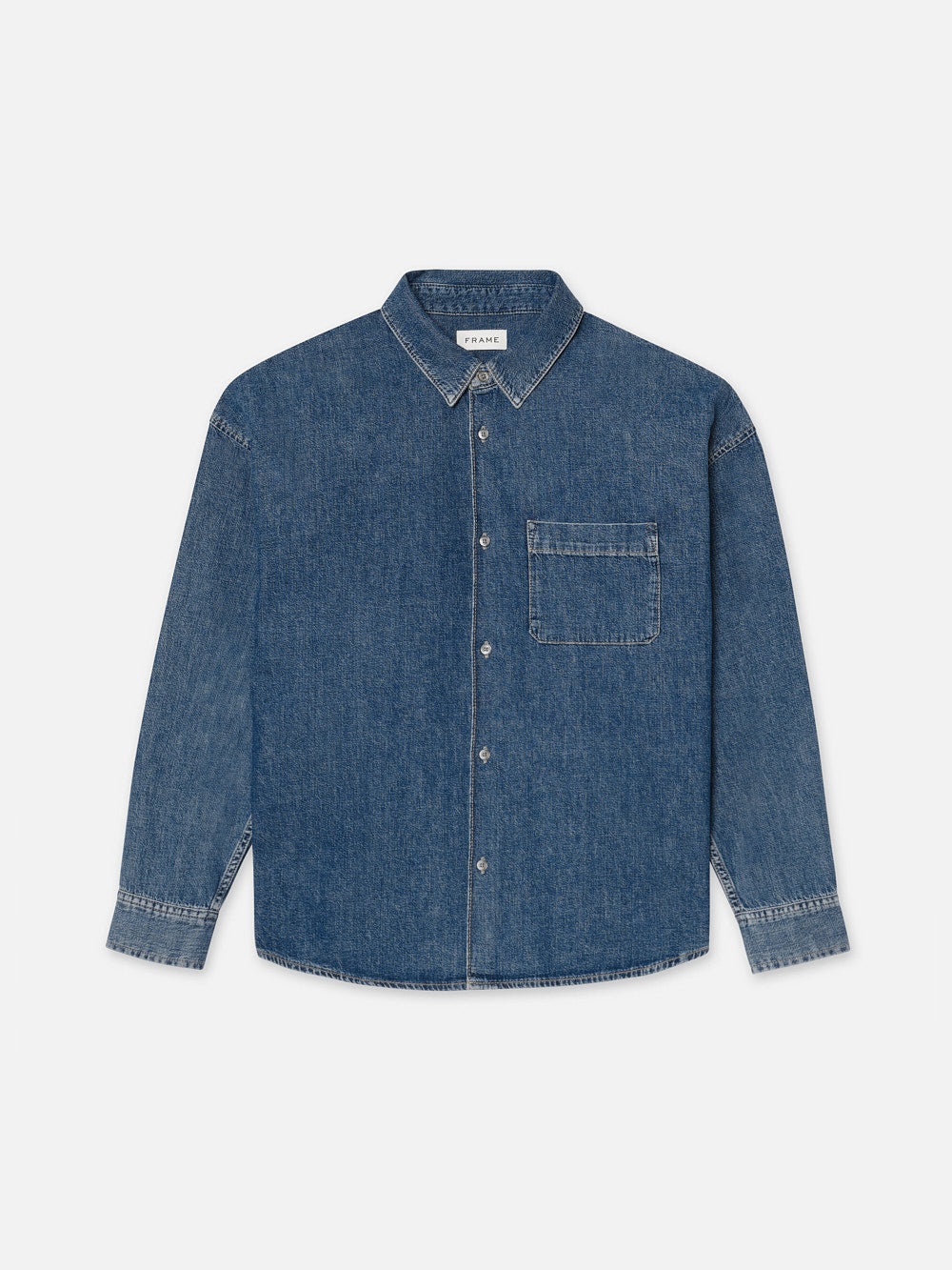 Relaxed Denim Shirt in Dark Ocean - 1