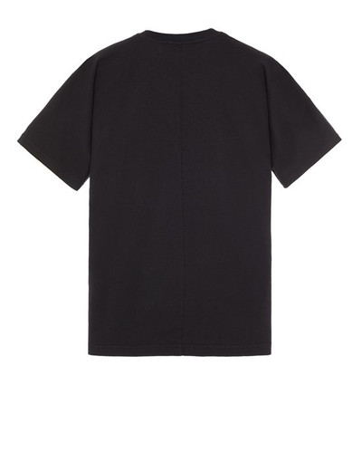 Stone Island 20155 COTTON JERSEY STAR INLAY_GARMENT DYED BLACK outlook