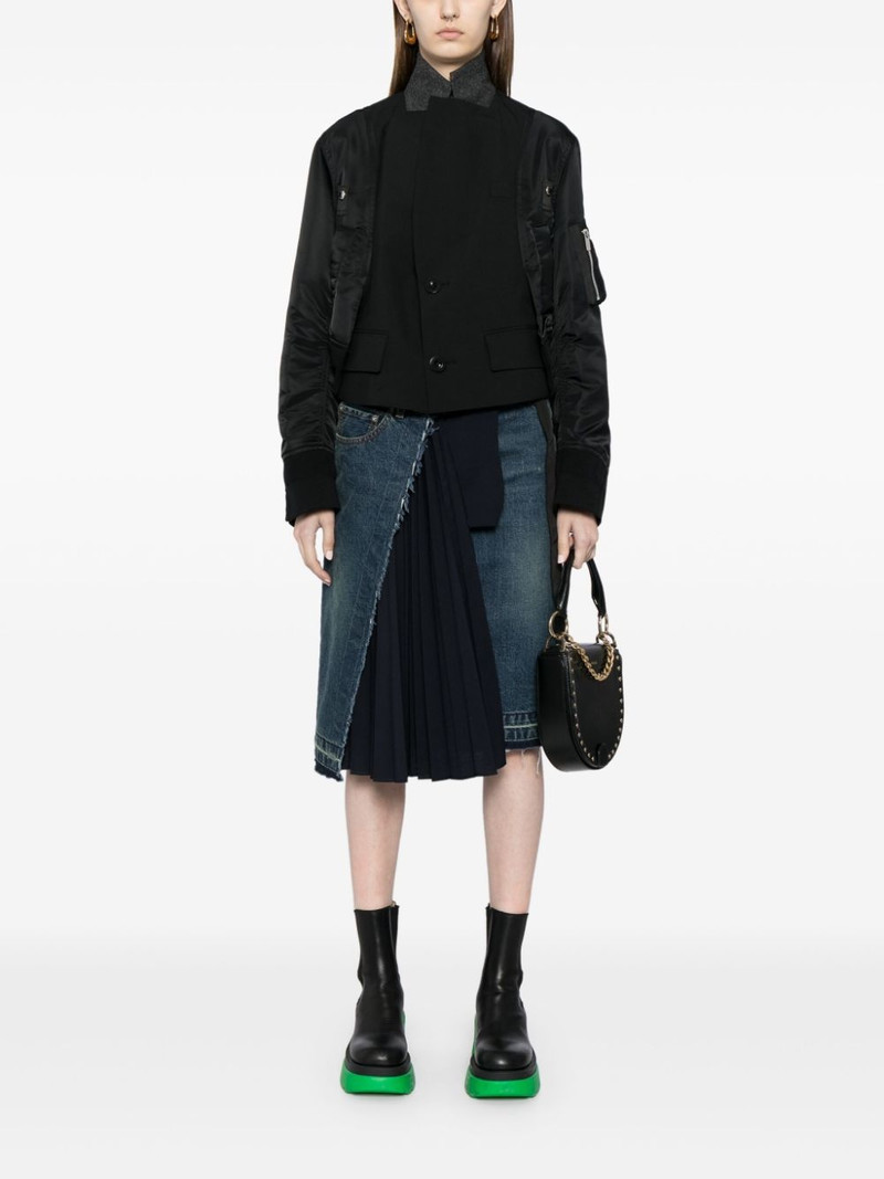sacai panelled bomber jacket outlook
