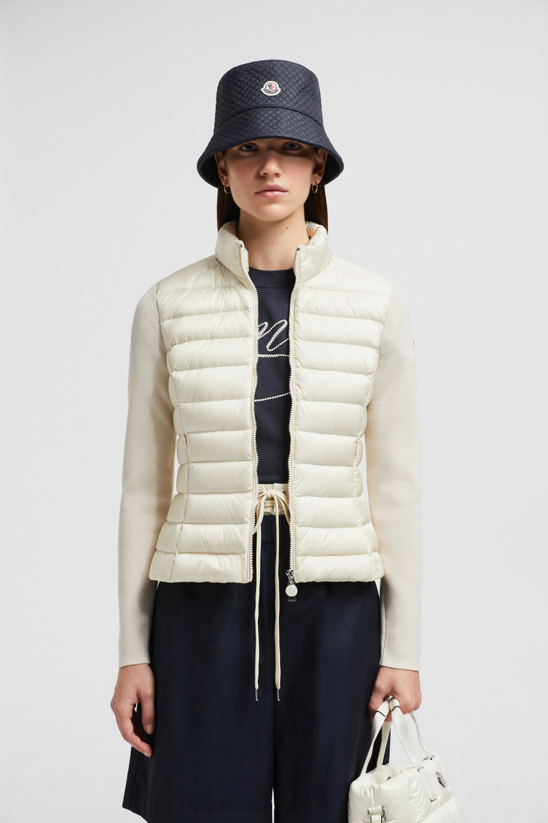 Moncler Padded Wool Zip-Up Cardigan outlook