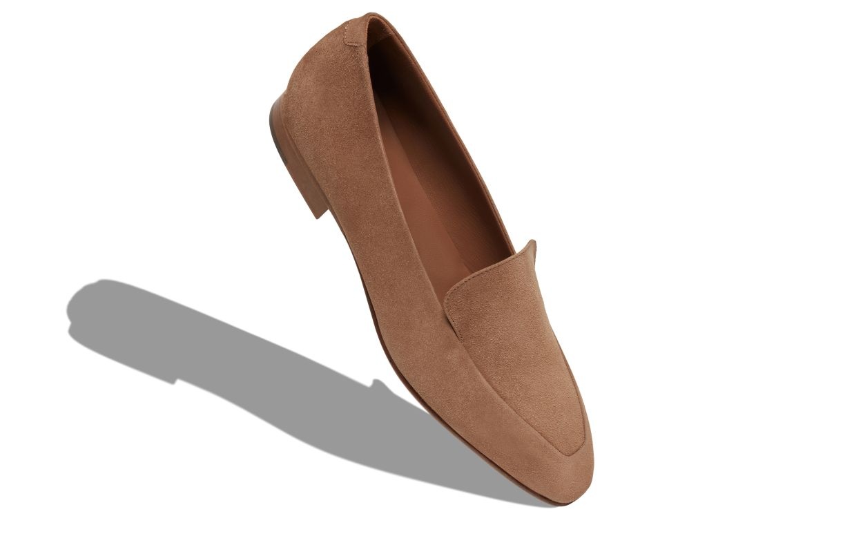 Light Brown Suede Loafers - 2