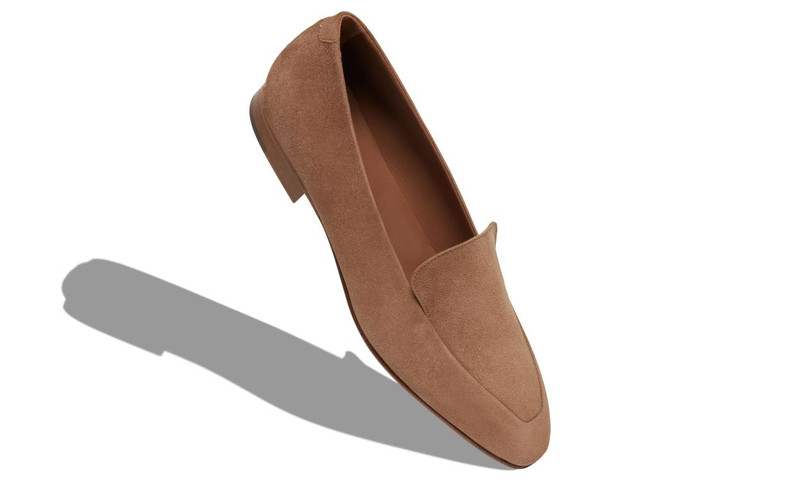 Manolo Blahnik Light Brown Suede Loafers outlook