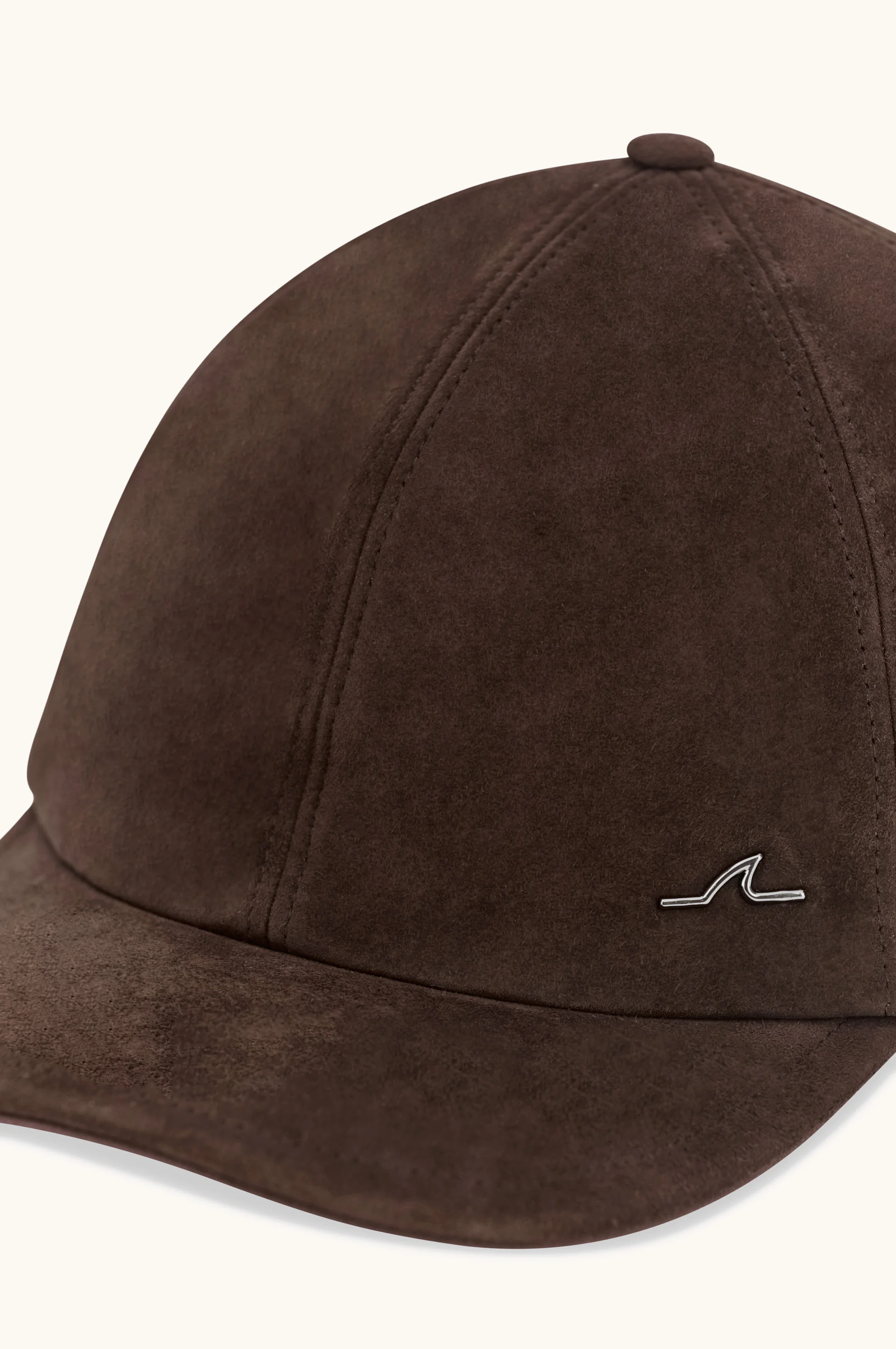 AQUALEATHER SUEDE BASEBALL CAP WITH METAL SHARK FIN - 1