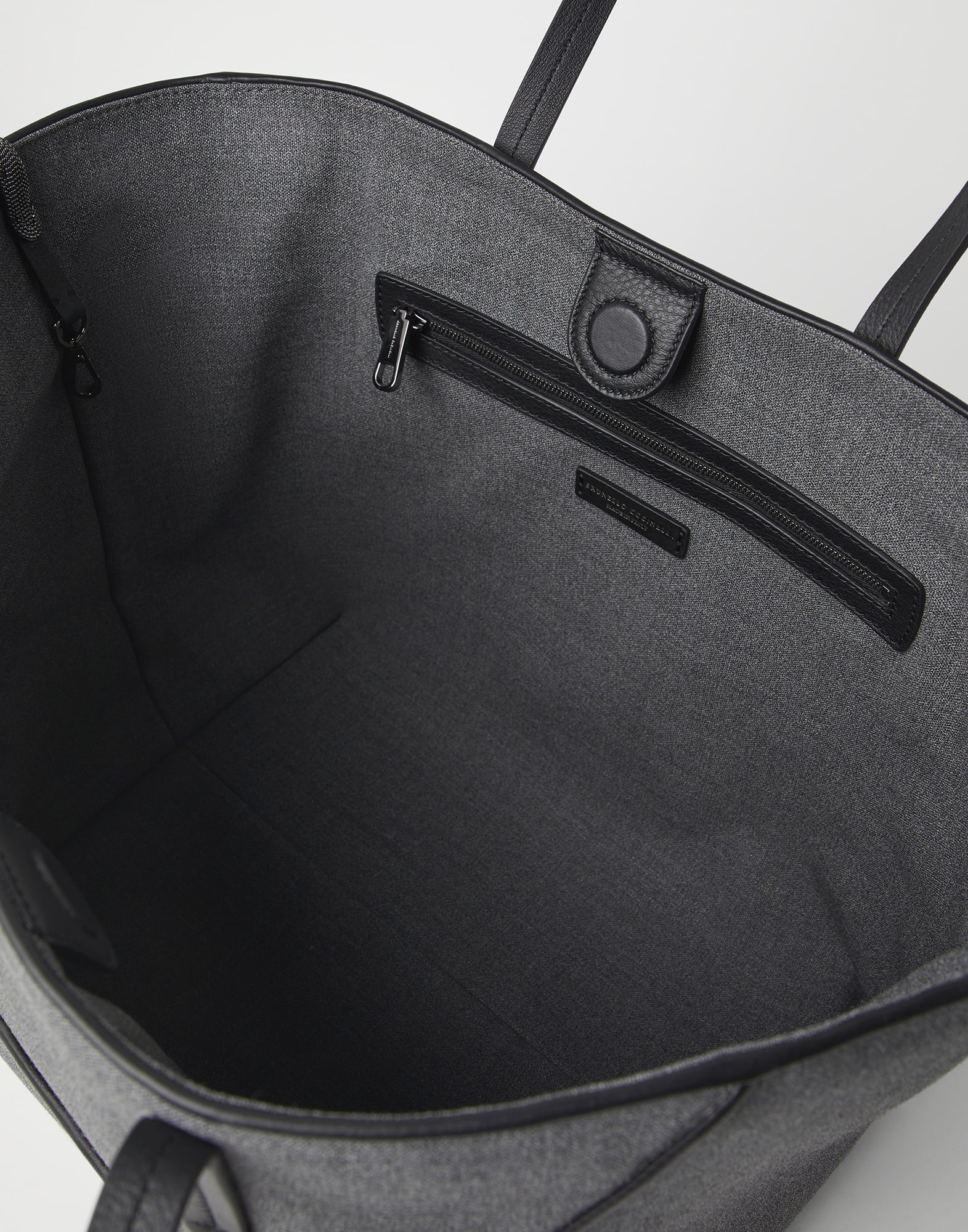 BC Duo bag in virgin wool canvas with monili - 5