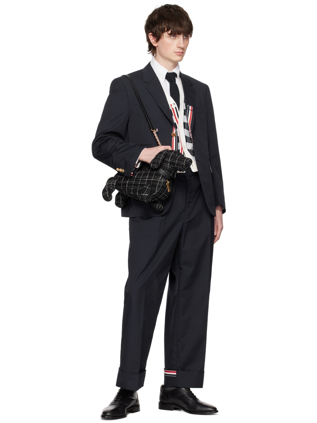 Navy Tricolor Cuff Trousers - 4