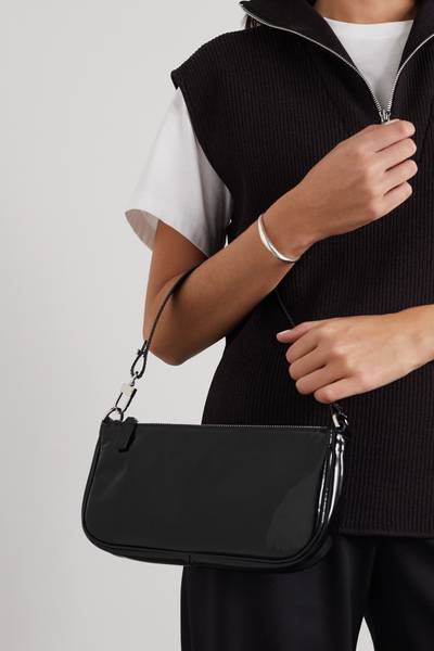 BY FAR Rachel croc-effect leather shoulder bag outlook