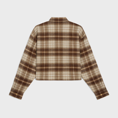 CELINE CROPPED SHIRT IN CHECKED CASHMERE outlook