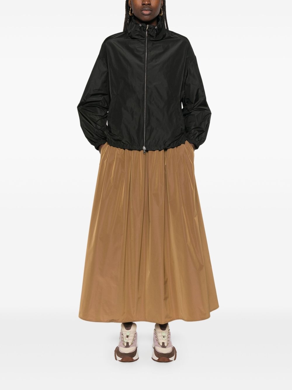 drawstring-collar jacket - 2