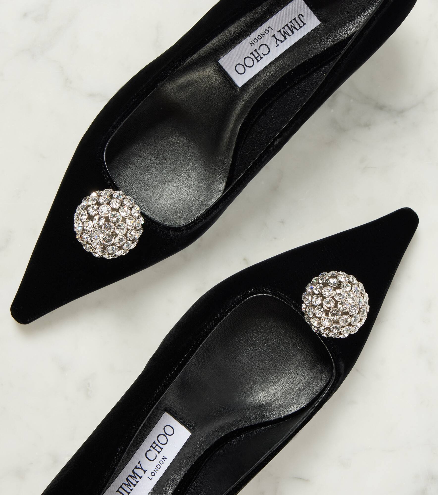 Orb 50 embellished velvet pumps - 5