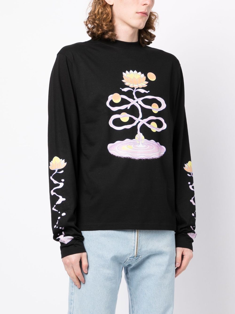 graphic-print jersey-knit sweatshirt - 3