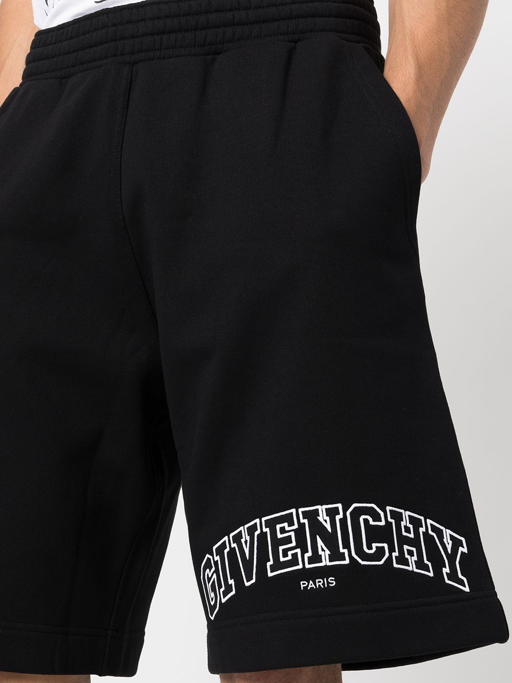 logo-print track shorts - 5