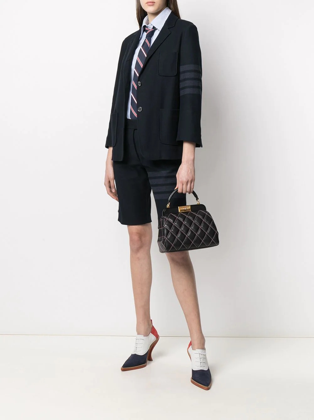 4-Bar stripe twill sack jacket - 2