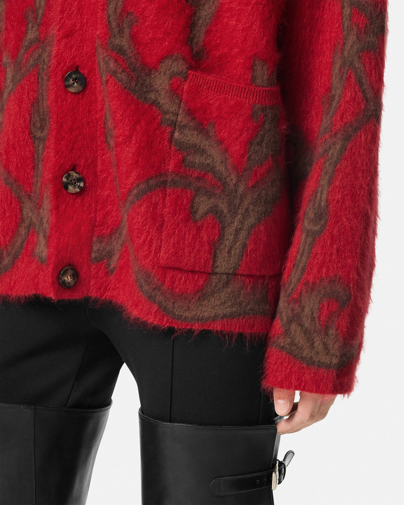Acanthus Leaves Mohair-Blend Cardigan 3
