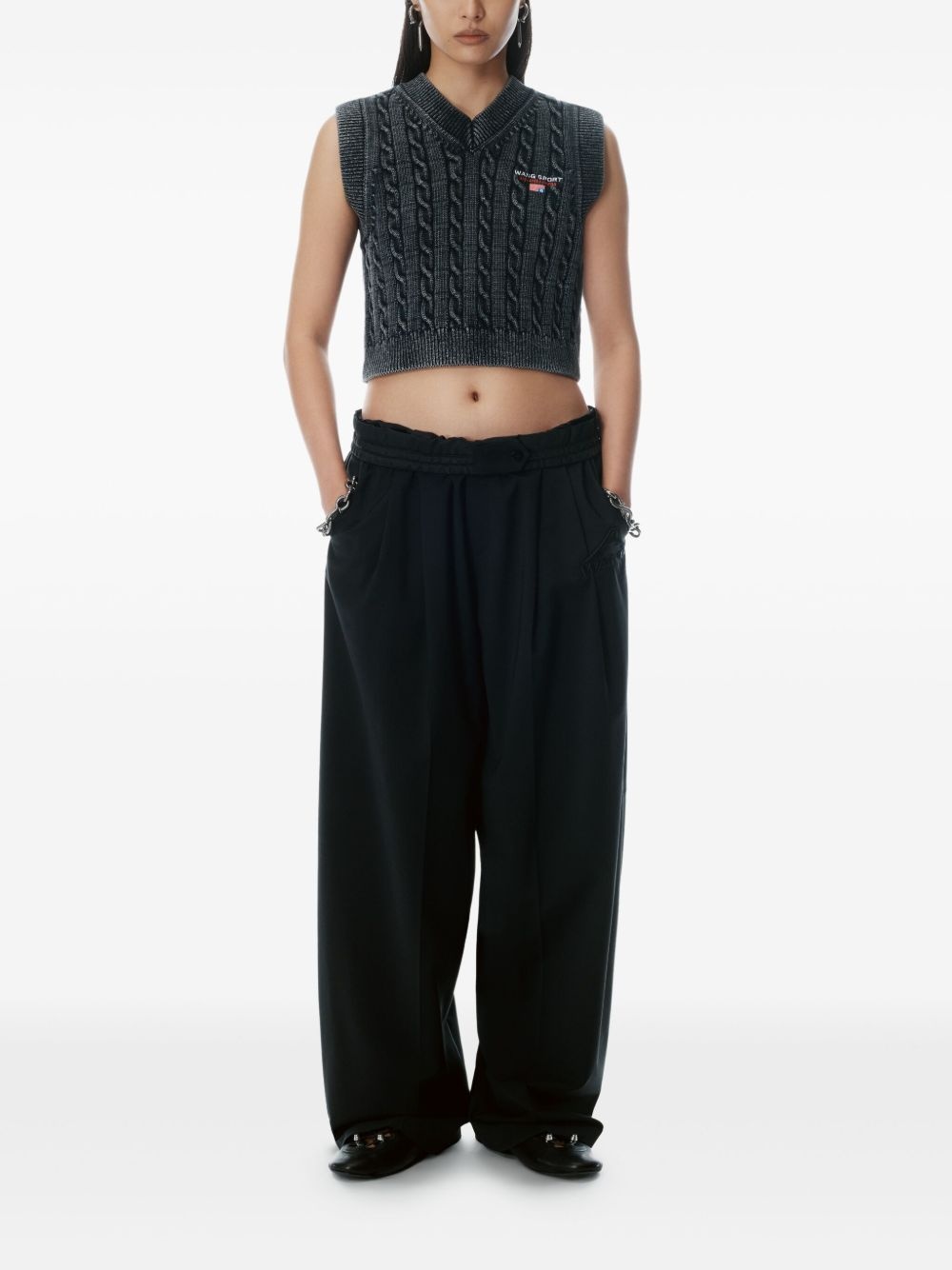 cable-knit vest - 2