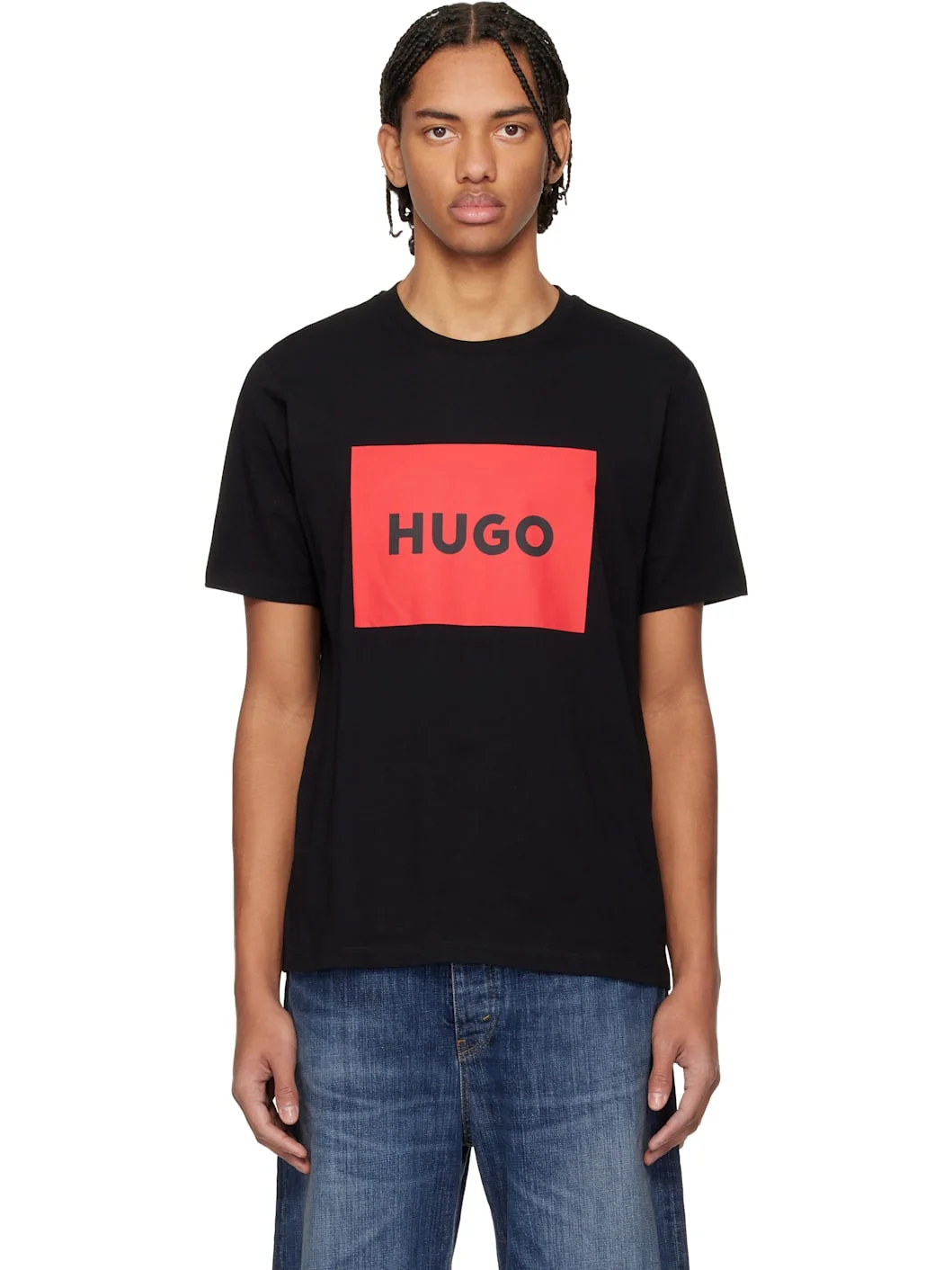 Black Logo Cotton Jersey T-shirt - 1
