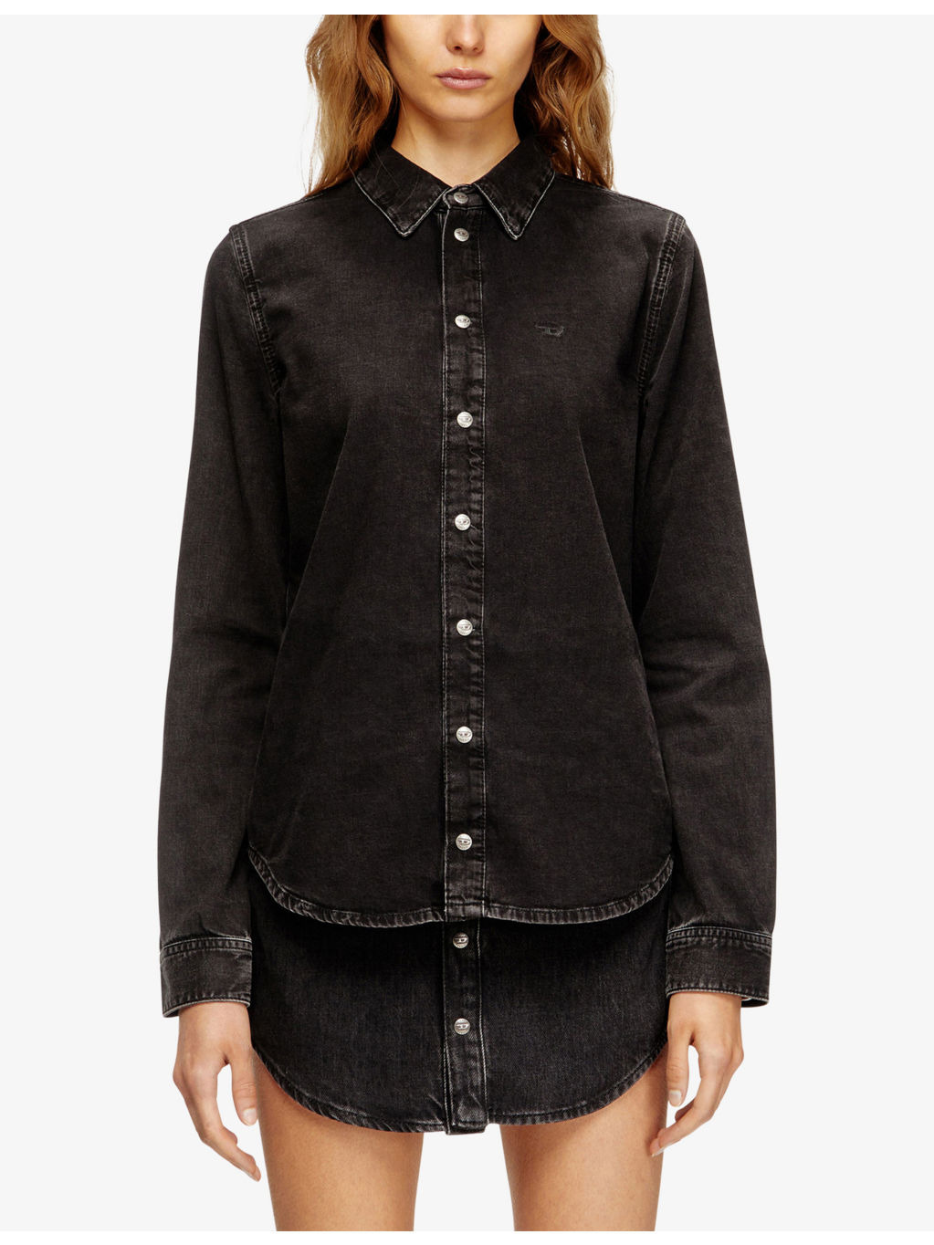 D-Eazy Logo-Embroidered Denim Shirt - 3