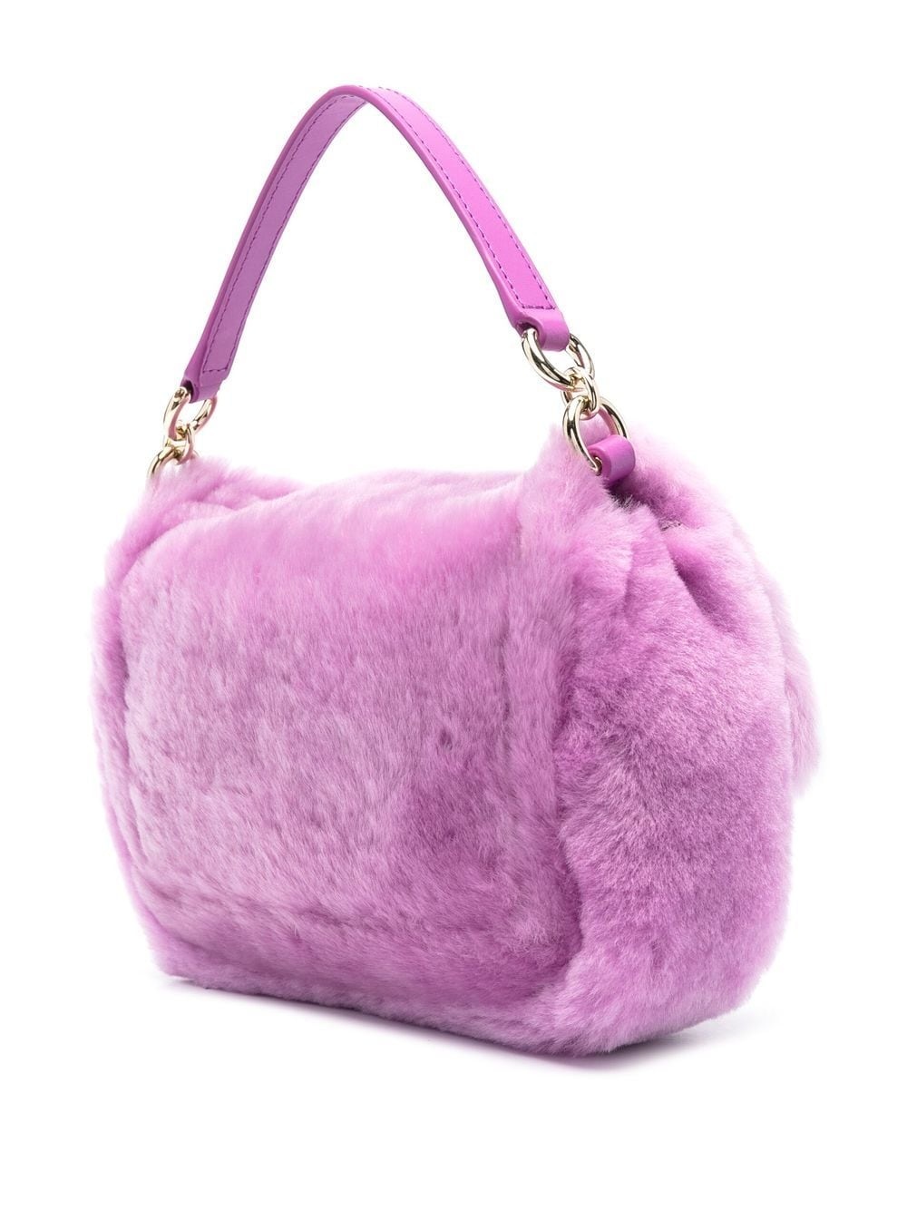 shearling satchel bag - 3