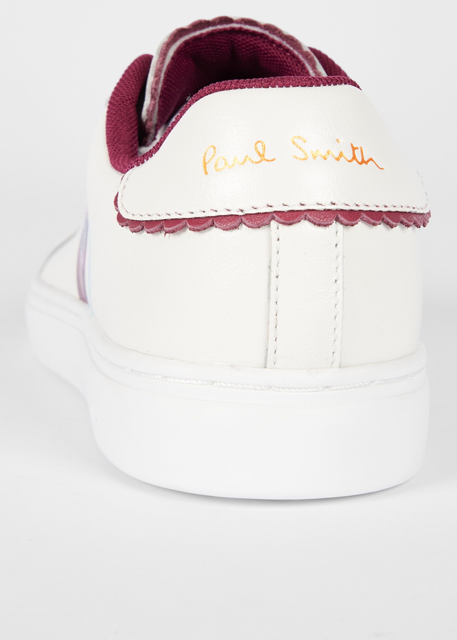 Women's White Leather 'Scribble Heart' 'Lapin' Trainers - 4