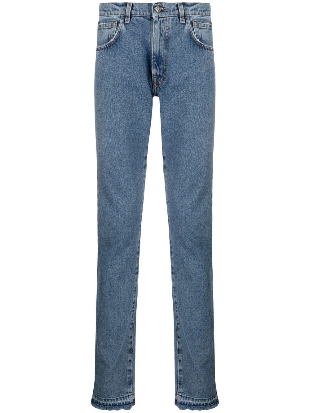 mid-rise straight-leg jeans - 1