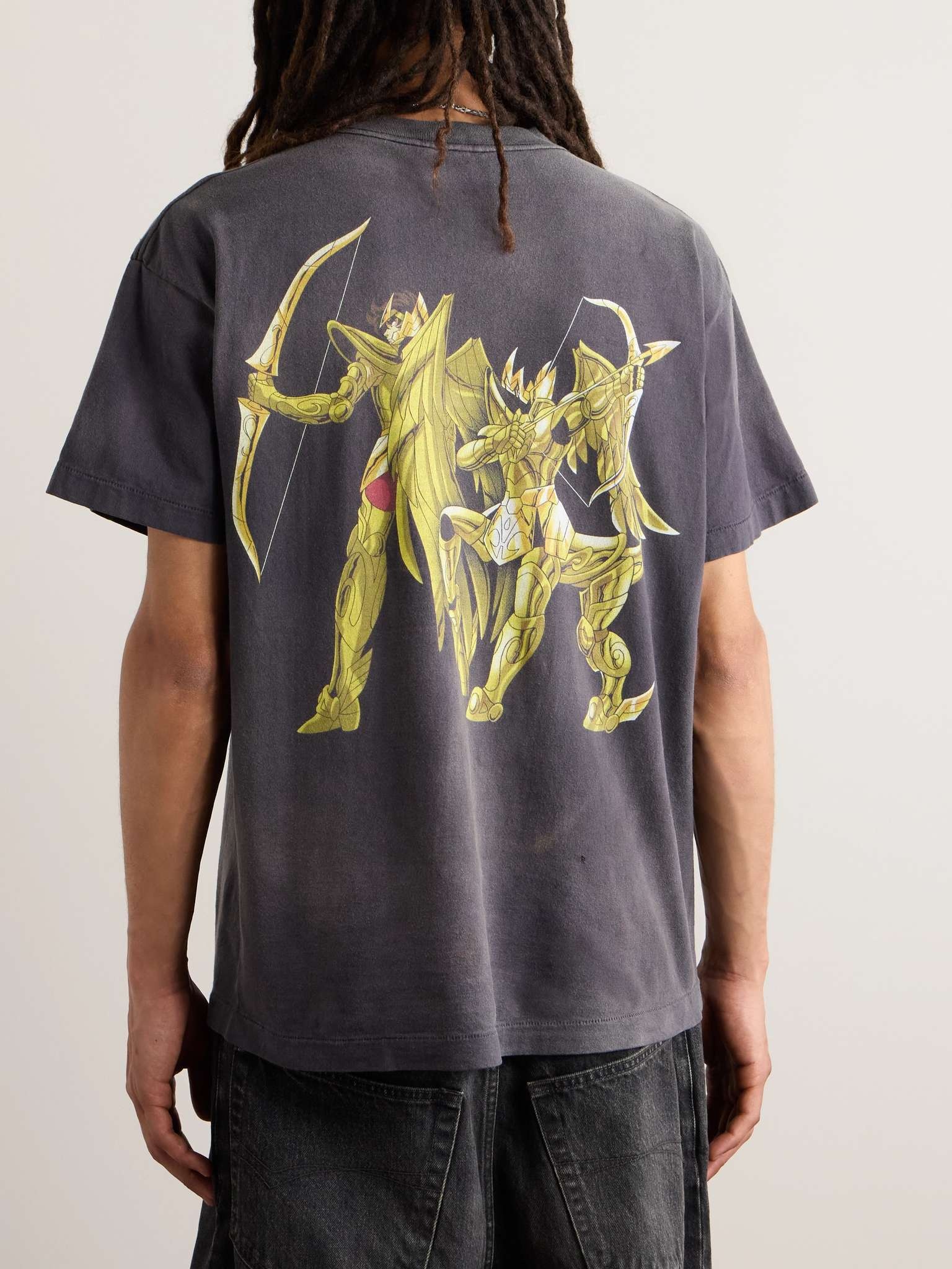 + Saint Seiya Distressed Printed Cotton-Jersey T-Shirt - 4