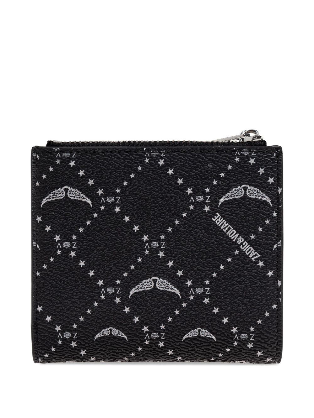 wings-plaque zip-around wallet - 2