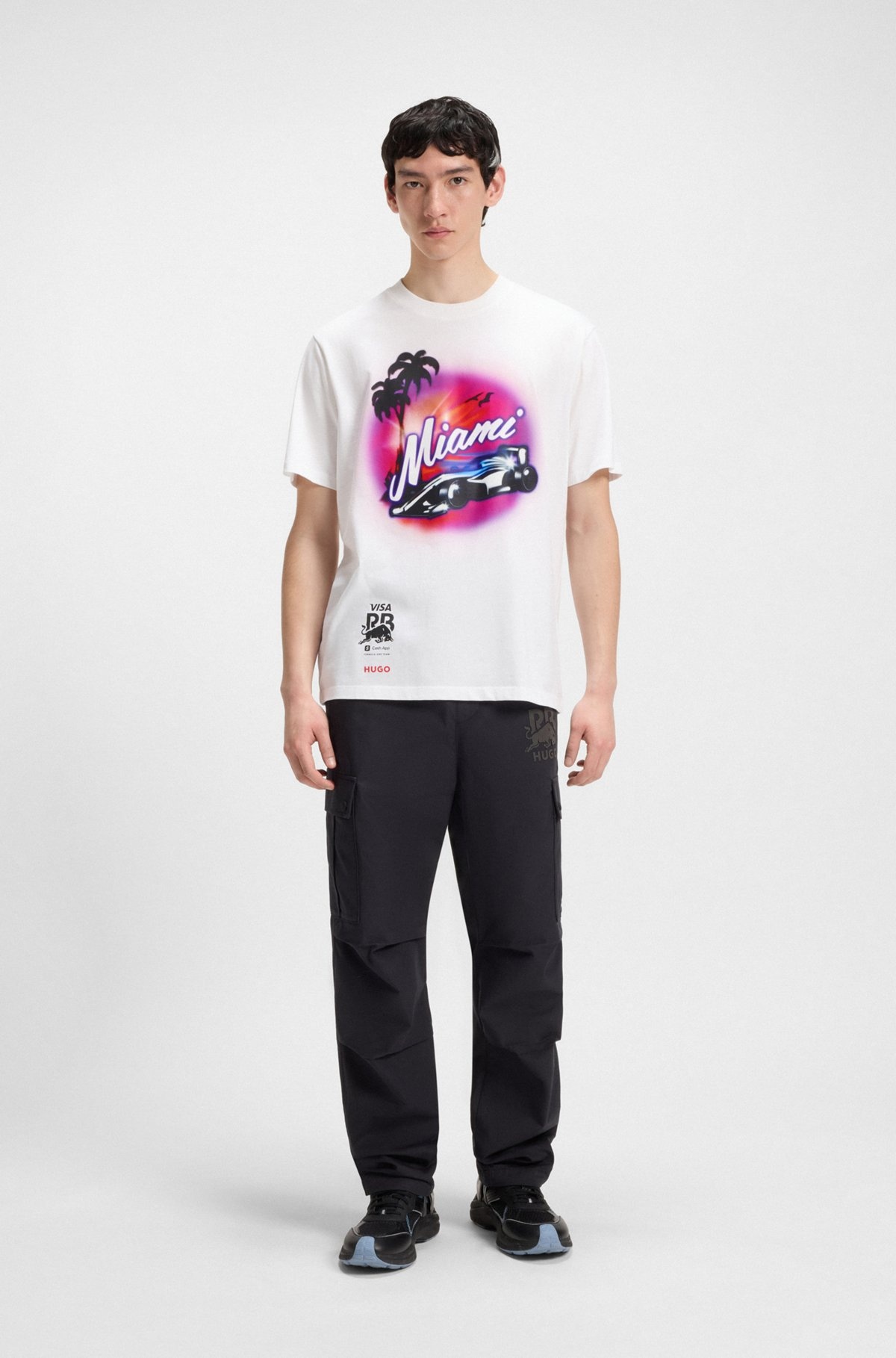 HUGO X VCARB FANWEAR T-SHIRT WITH MIAMI ARTWORK - 4
