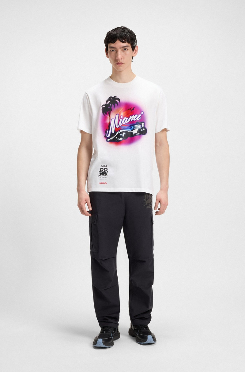 HUGO HUGO X VCARB FANWEAR T-SHIRT WITH MIAMI ARTWORK outlook