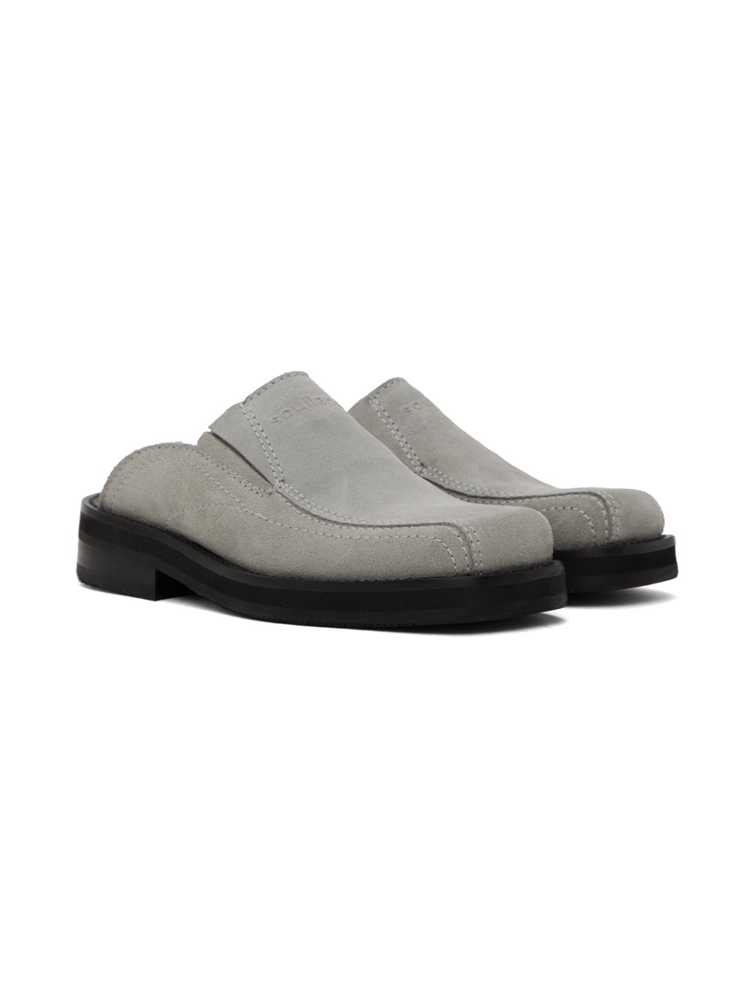 Gray Maja Suede Mules - 4