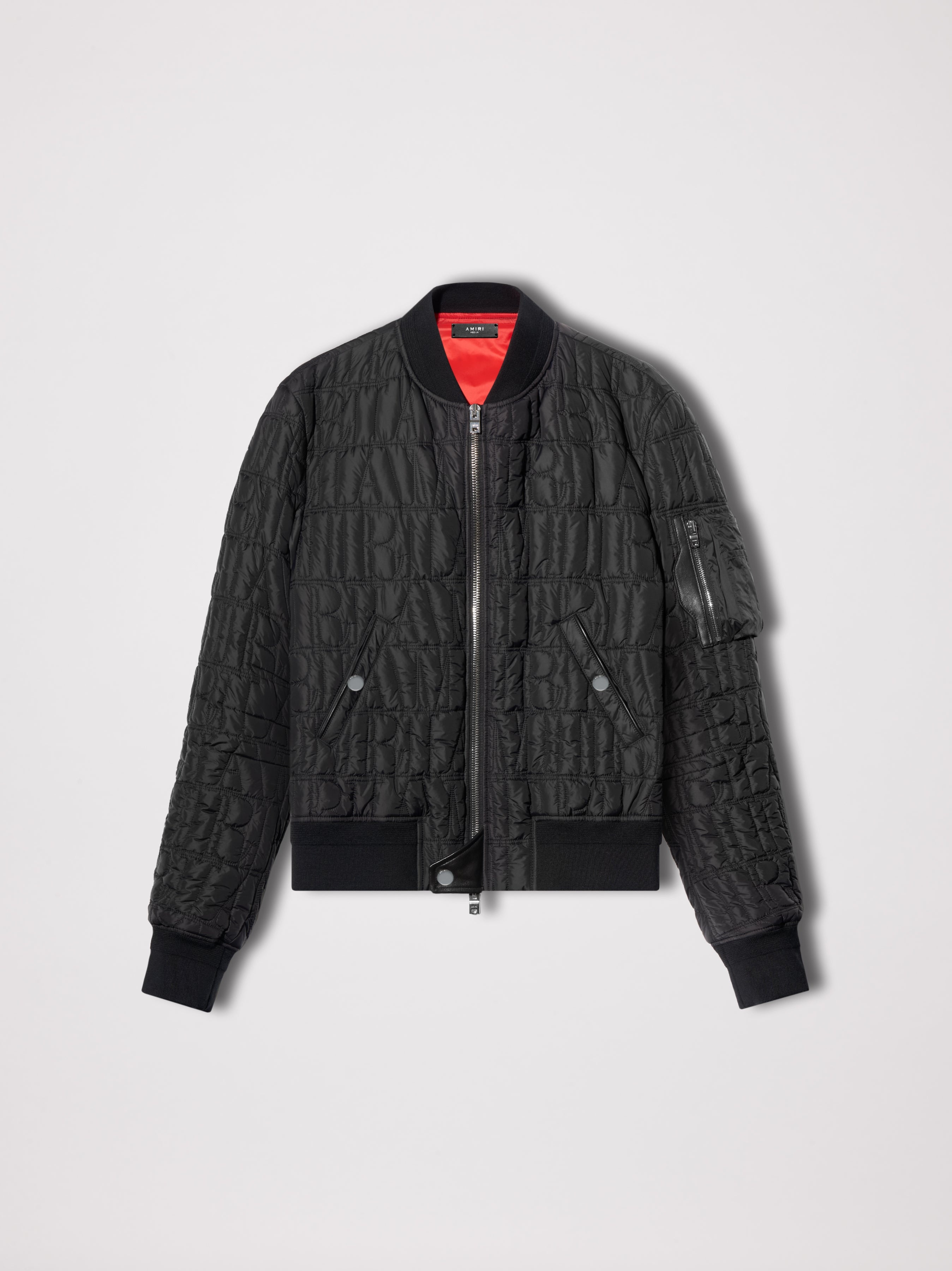 QUILTED AMIRI LOGO BOMBER - 1