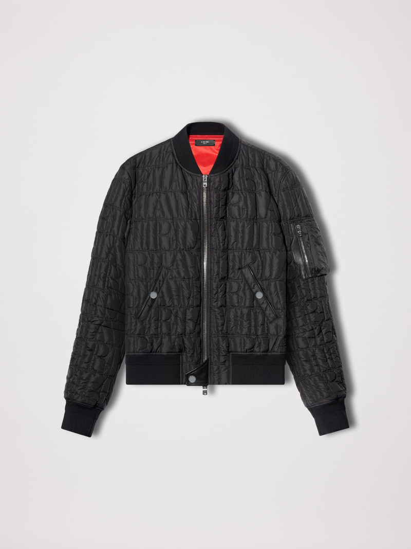 QUILTED AMIRI LOGO BOMBER 1