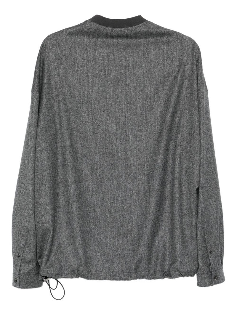 GIORGIO ARMANI drawstring pocket wool sweatshirt outlook