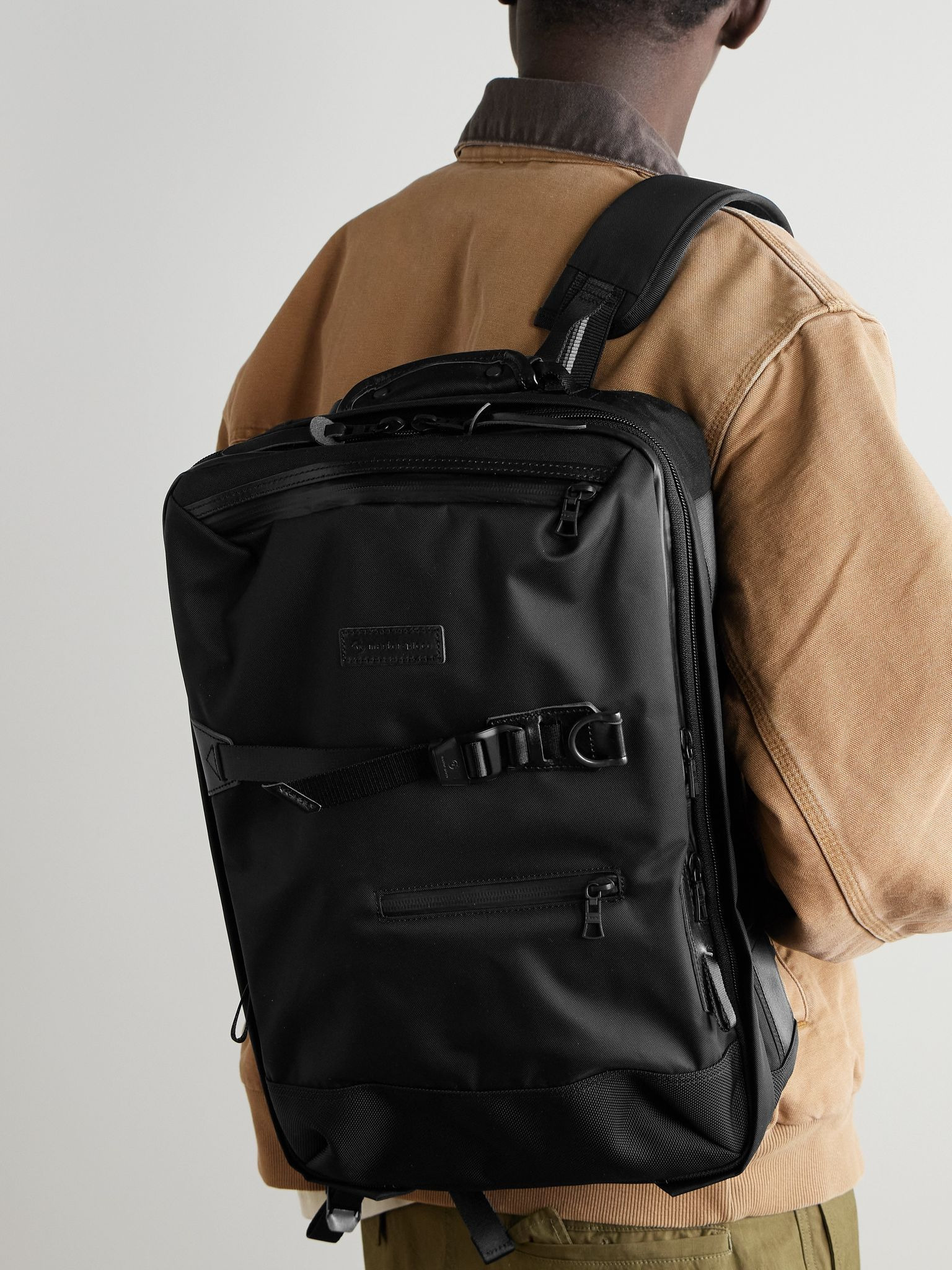 Potential 2-Way Leather and Webbing-Trimmed CORDURA® MasterTeX Backpack Black - 2
