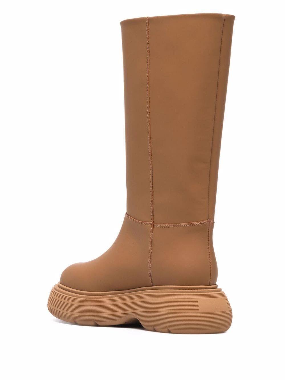 chunky sole leather boots - 3