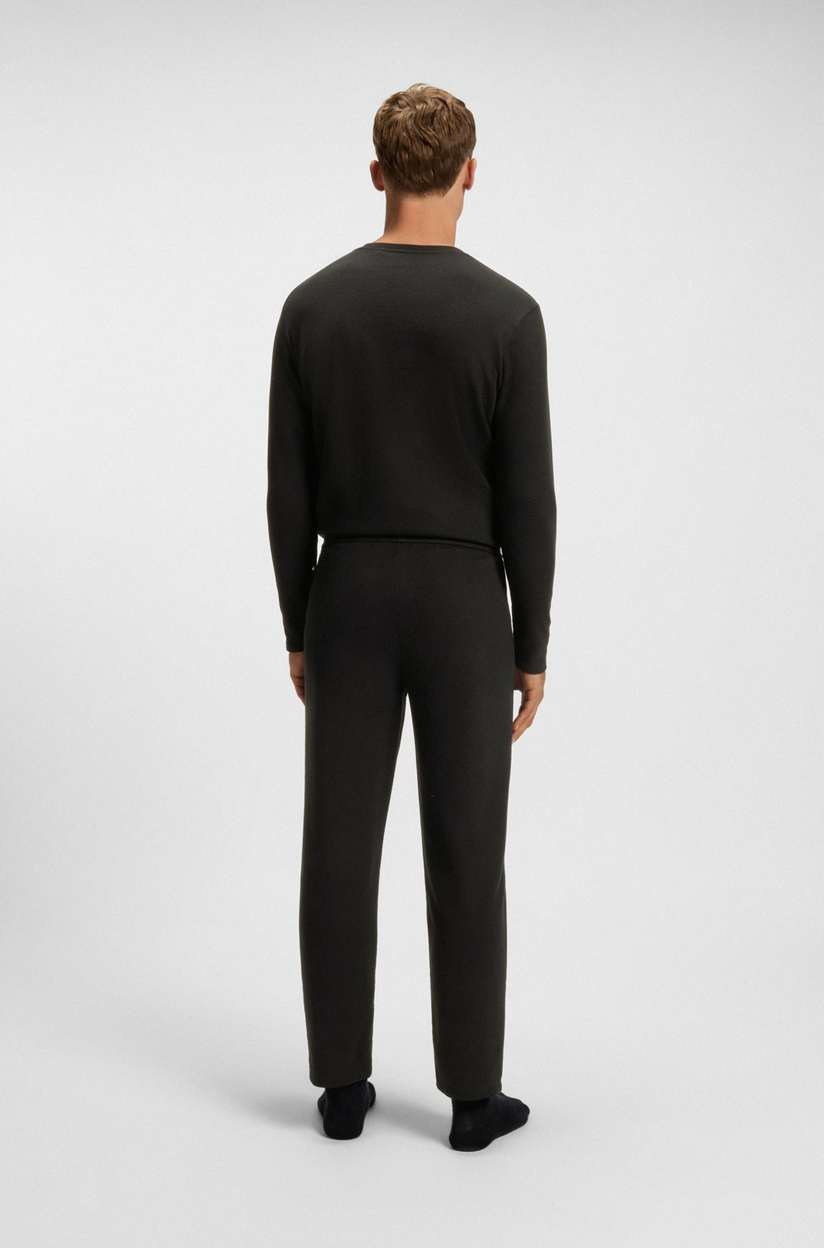 PAJAMA BOTTOMS WITH EMBROIDERED LOGO - 4