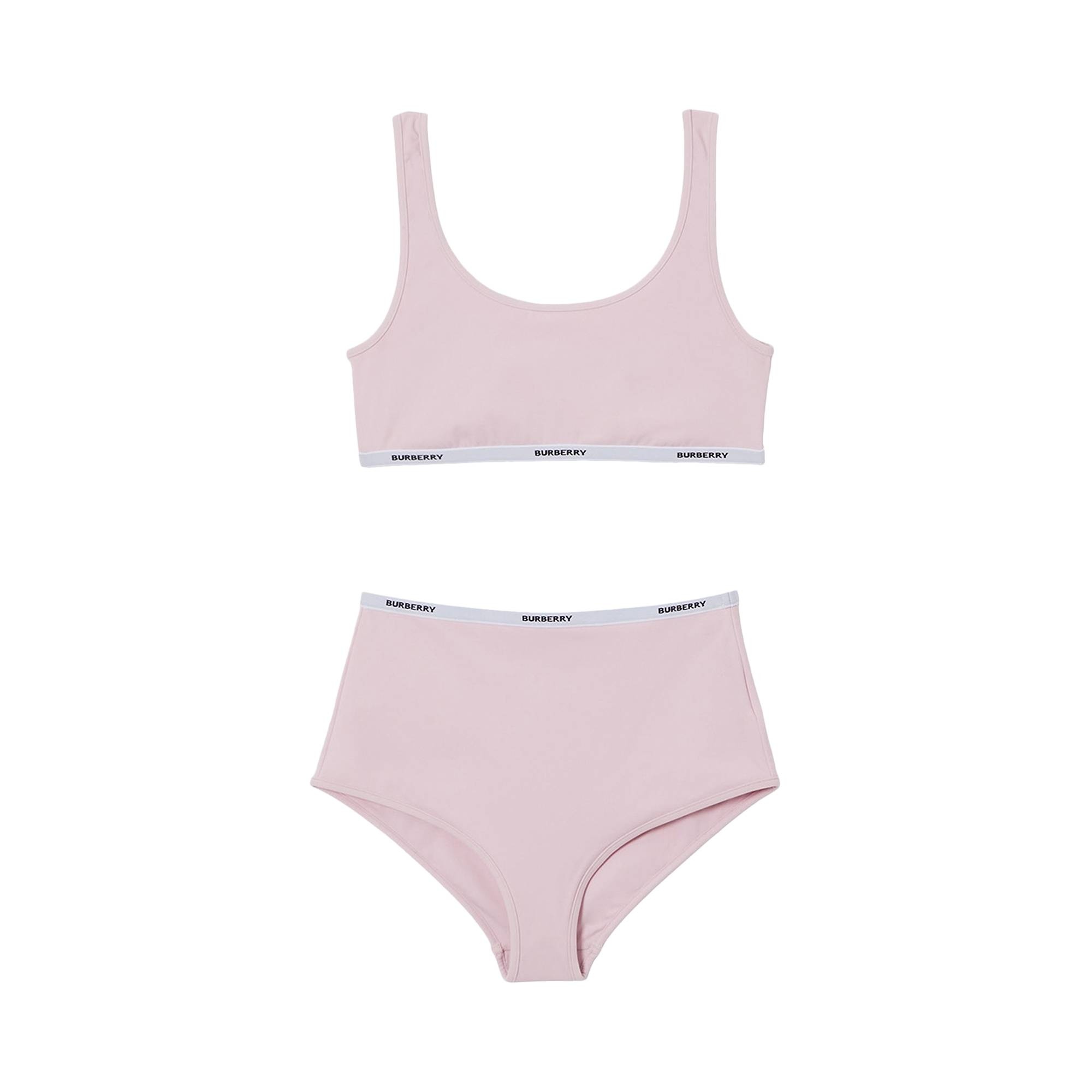 Burberry Tarnie Logo Tape Two-Piece Swimsuit 'Orchid Pink' - 1