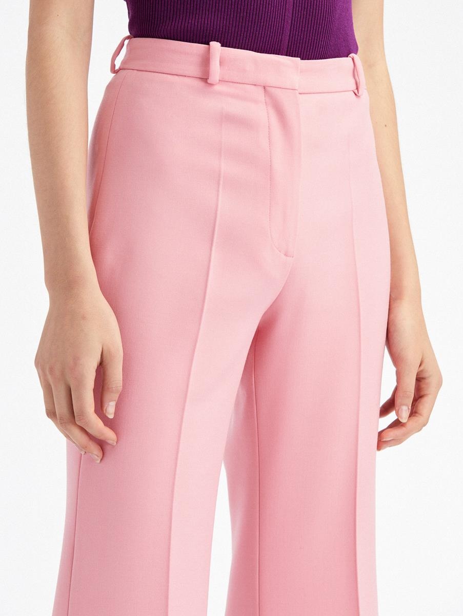 SEAM DETAIL FLARE LEG PANTS - 4