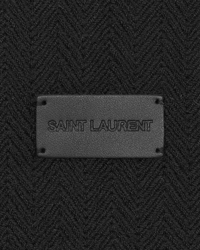 SAINT LAURENT long rectangular chevron scarf in cashmere and silk jacquard outlook