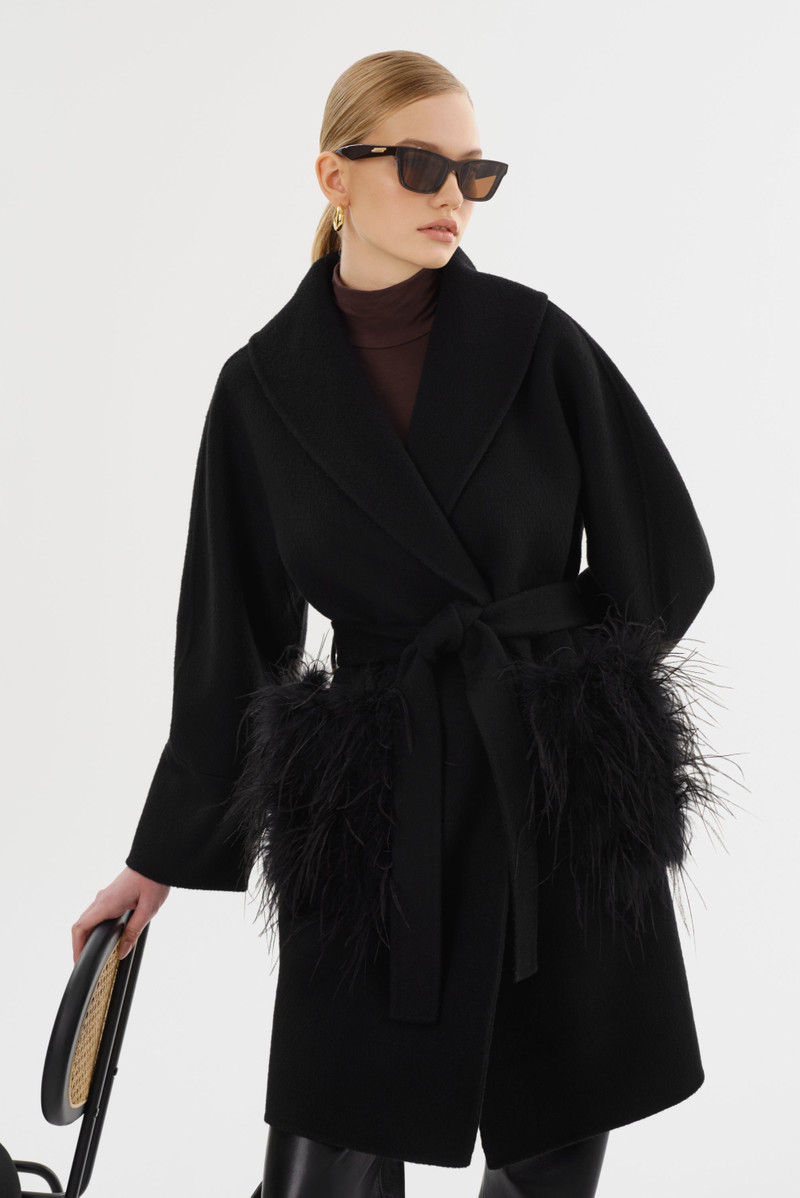 MARIE | Shawl Collar Wool Coat 1