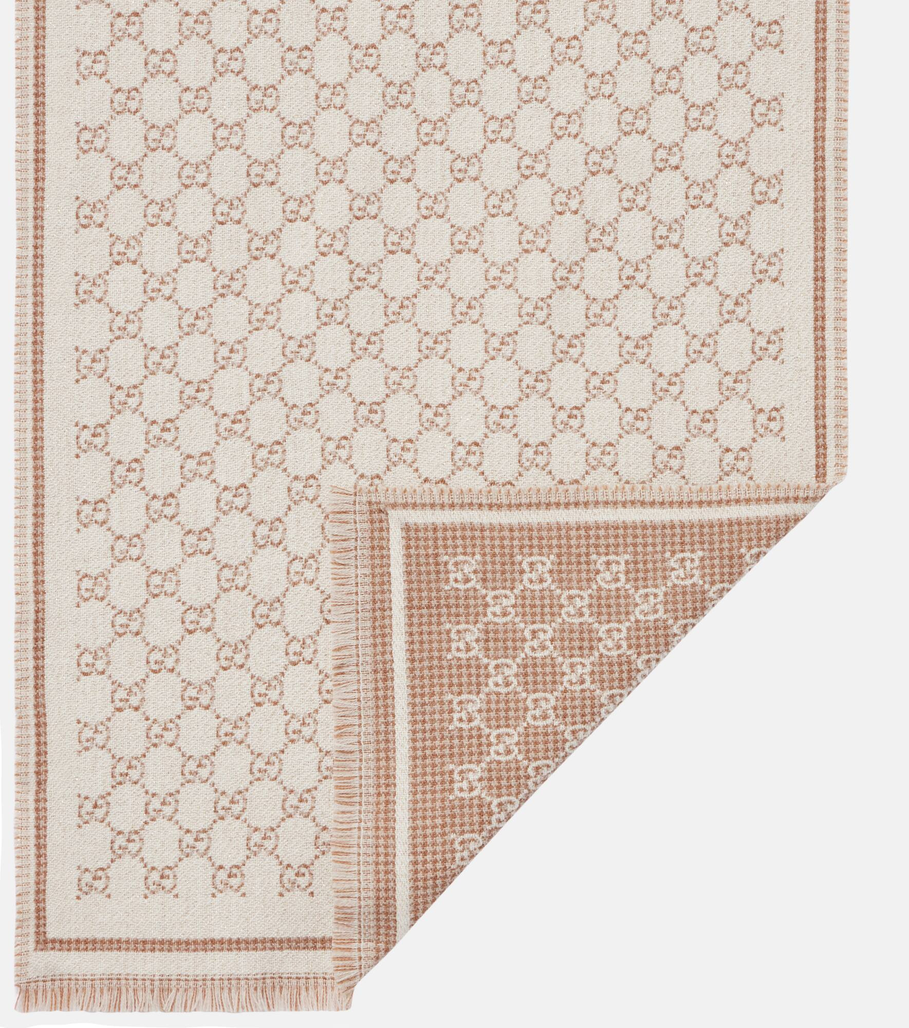 GG wool-blend jacquard scarf - 5
