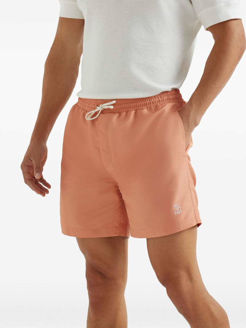 Brunello Cucinelli drawstring-waist swim shorts outlook