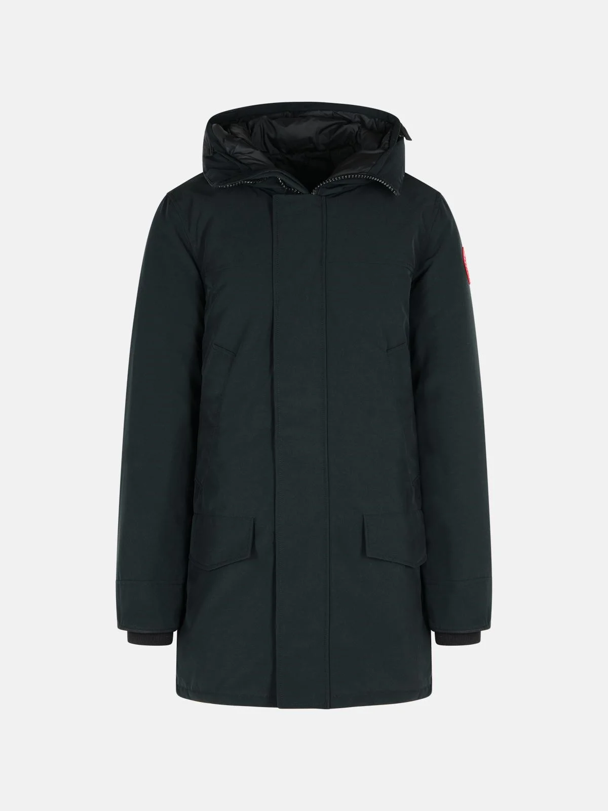 'LAGNFORD' BLACK NYLON AND COTTON PARKA - 1
