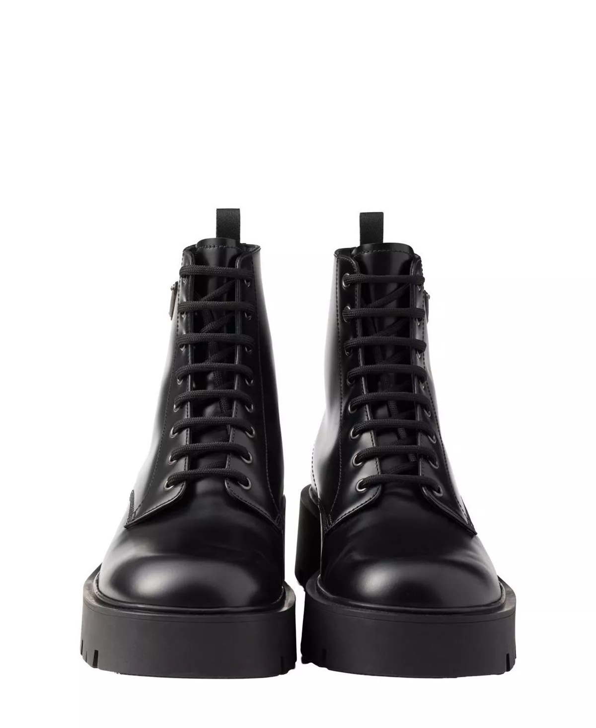 Men's Brushed Leather Combat Boots - 4