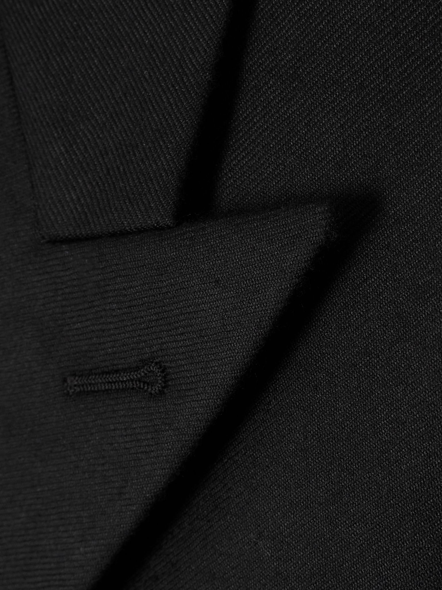 Double-breasted cashmere-twill blazer Black - 5