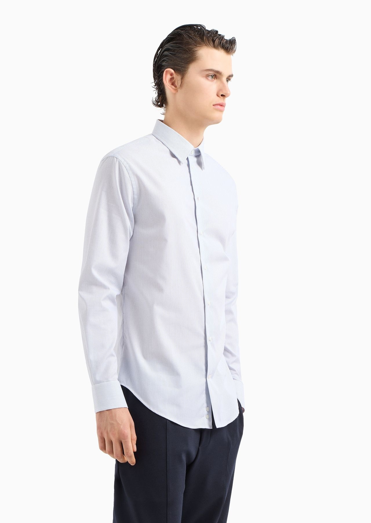 No-iron striped cotton shirt - 2