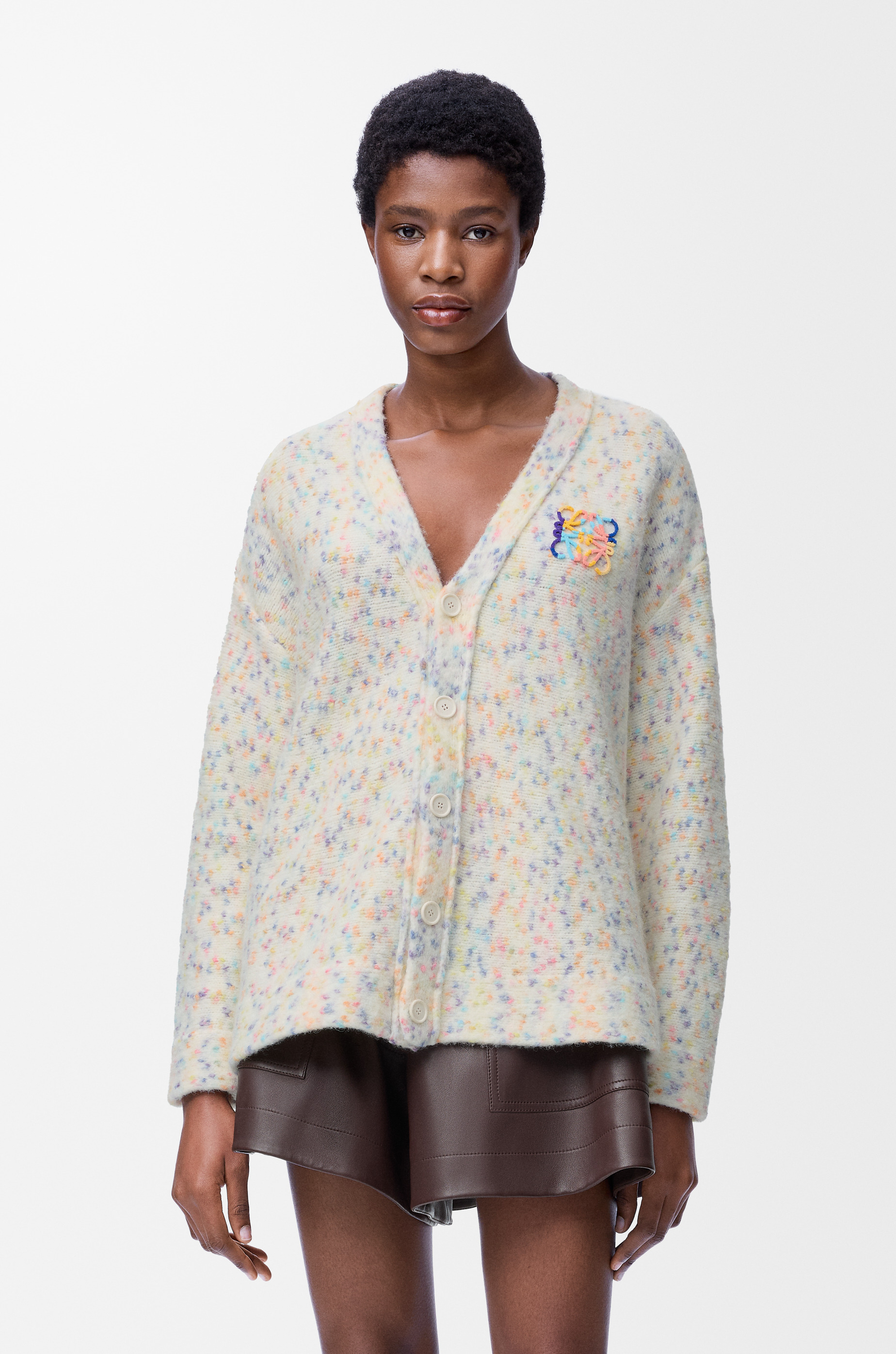 Trapeze cardigan in wool and alpaca blend - 3